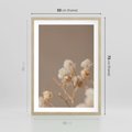 Plakat w ramie 50x70 - Przezroczyste piękno - gipsówka, suche - rama drewno