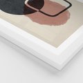 Plakat w ramie 40x50 - Abstrakcyjna Harmonia - abstrakcyjne nieregularne kształty, minimalistyczny plakat - rama biała