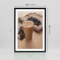 Plakat w ramie 50x70 - Kawa ice coffee: orzeźwiający napój - kawa, ice - rama czarna