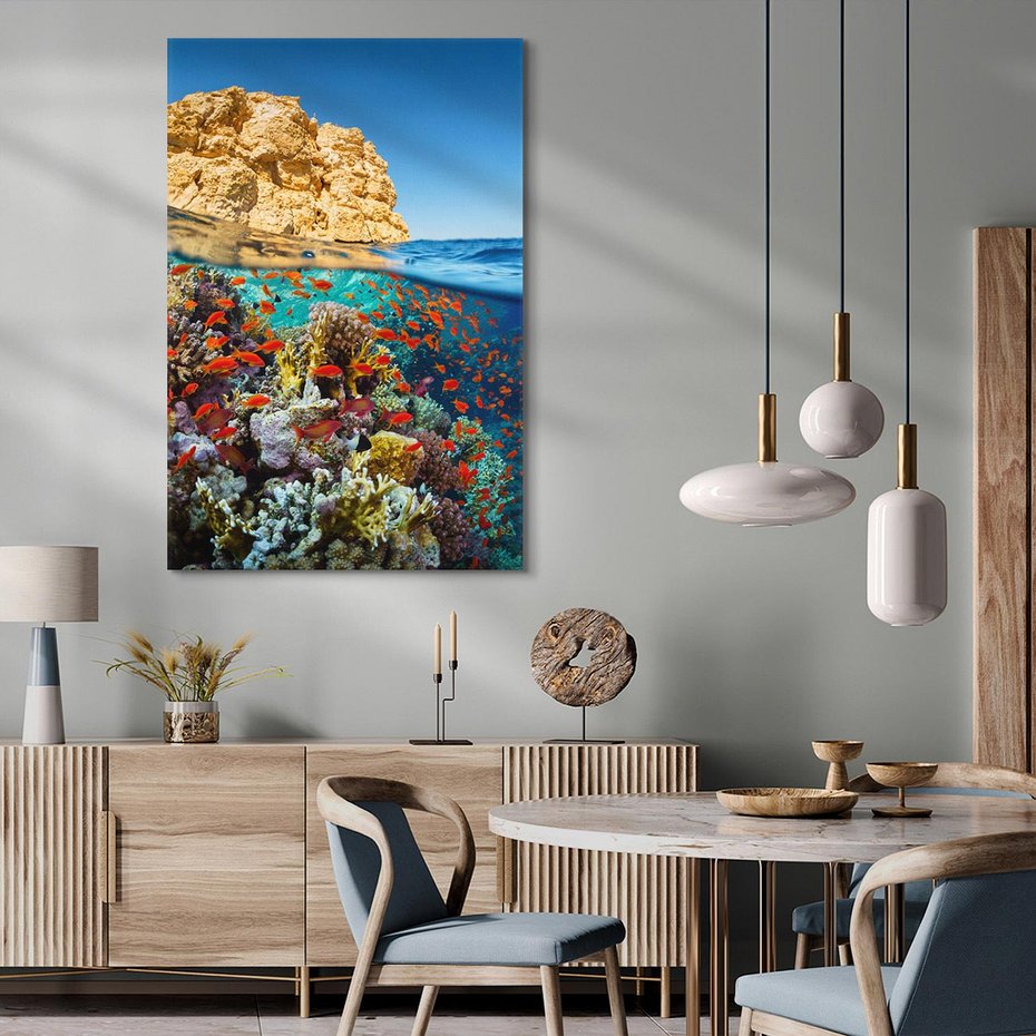 Obraz na płótnie 80x120 - Rafa koralowa w oceanie - rafa, koralowa