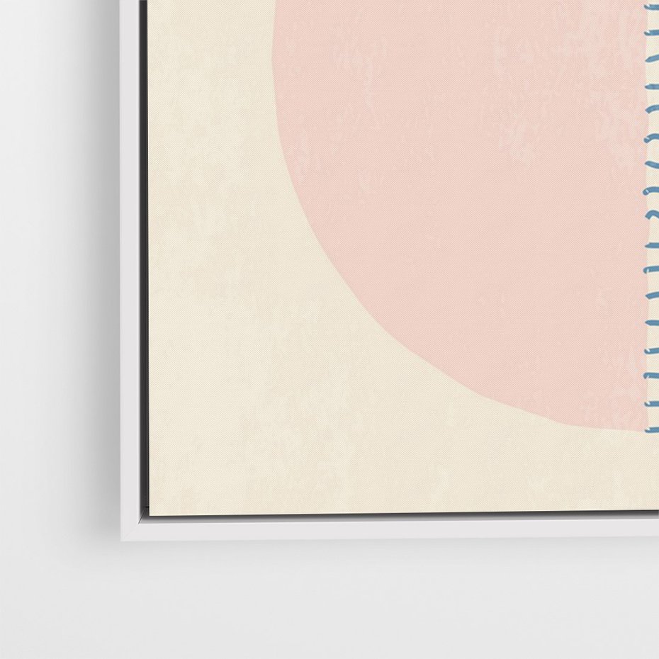 Obraz w ramie 50x70 - Migotliwe Wzory - geometryczne kształty, koła - rama biała