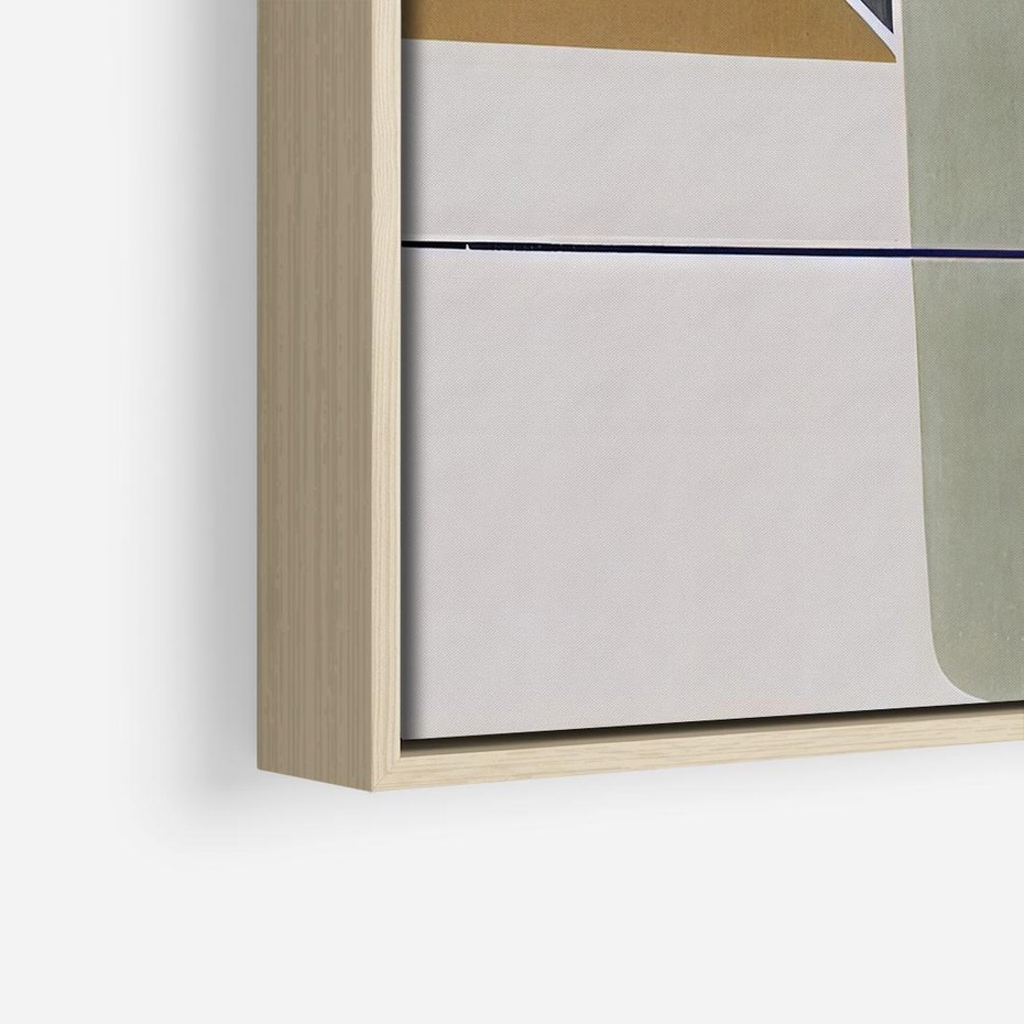 Obraz w ramie 50x50 - Sztuka Abstrakcji - geometryczne kształty, kolorowe prostokąty - rama drewno