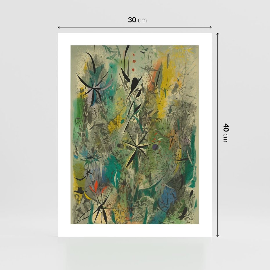 Plakat bez ramy 30x40 - Tajemnicze Konstrukcje Form - abstrakcyjny obraz, mnogość kolorów