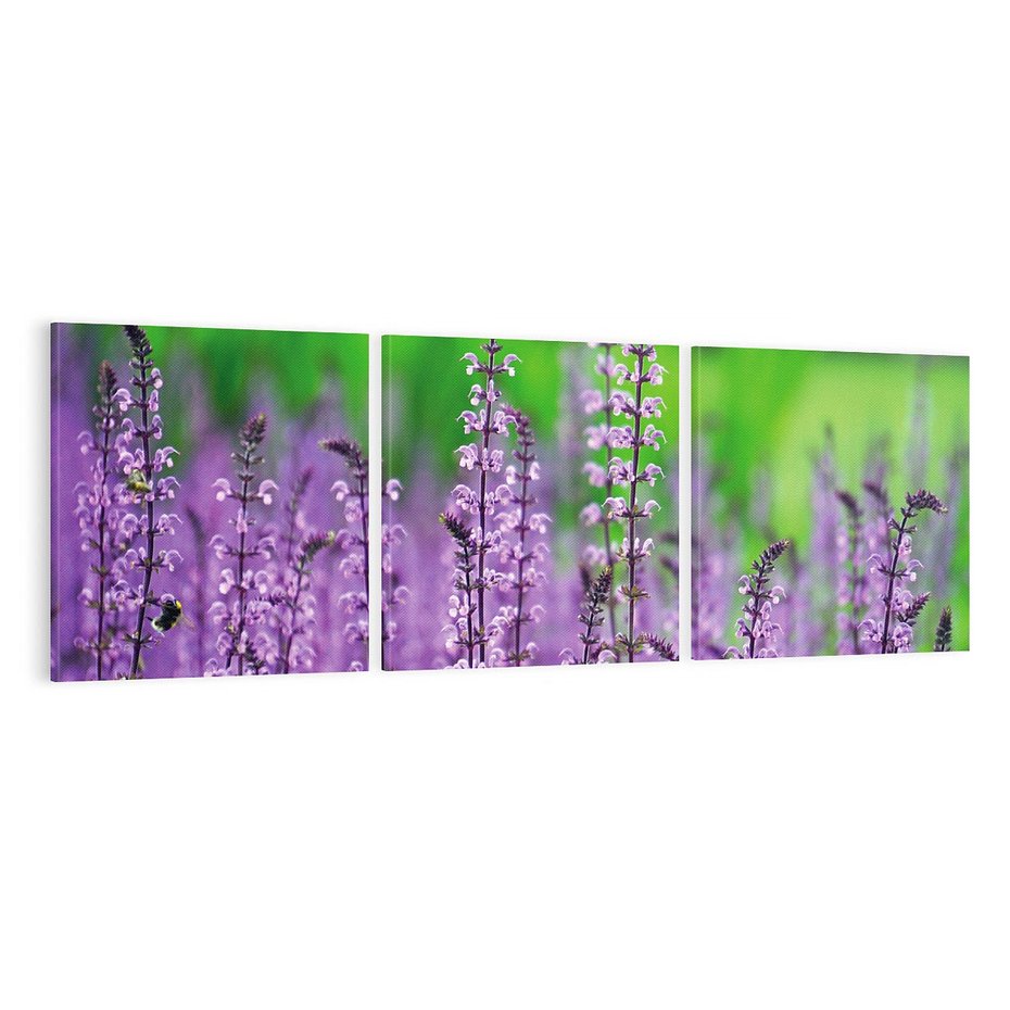 Obraz na płótnie 120x40 - Lawendowy urok - lawenda, kwiaty