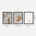 Zestaw obrazy w ramie 30x40 galeria - Kawa, pościel, boho, prostota - rama czarna