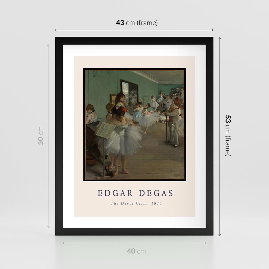 Plakat w ramie 40x50 - Elegancja Baletu - Edgar Degas, reprodukcja obrazu - rama czarna