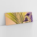 Obraz na płótnie 120x40 - Delikatne Piękno - palma, pastele