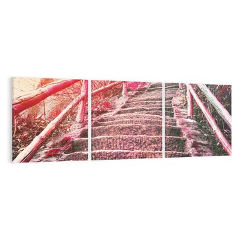 Obraz na płótnie 120x40 - Schody prowadzące do nieznanych ścieżek - schody, ścieżka