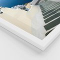 Zestaw obrazy w ramie 50x70 galeria - Santorini, białe, domki, morze - rama biała
