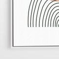 Obraz w ramie 70x100 - Przenikające Widzenia - półkola, koło - rama biała