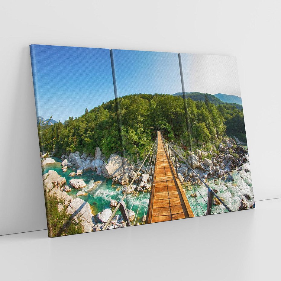 Obraz na płótnie 120x80 - Most w górach: siła natury - most, góry