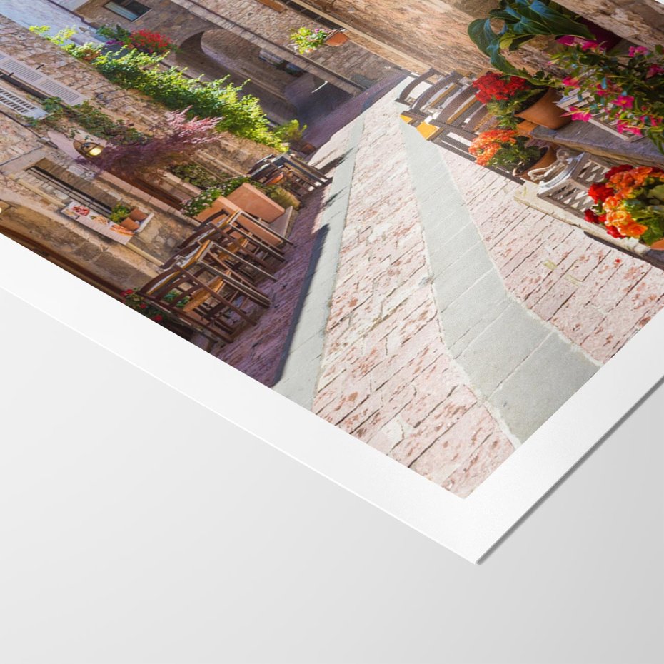 Plakat bez ramy 40x50 - Malownicze Zakątki Miasta - uliczka, perspektywa