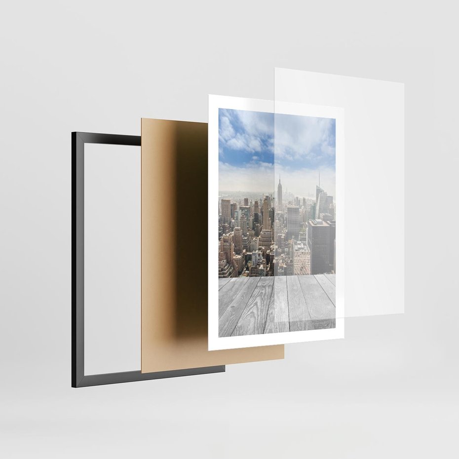 Plakat w ramie 50x70 - Nowojorska energia miejsca - Nowy Jork, miasto - rama czarna