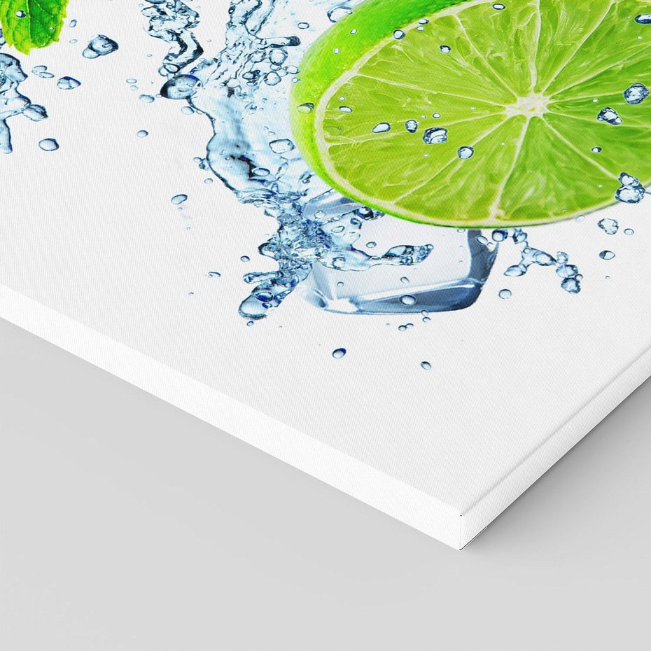 Obraz na płótnie 120x80 - Świeżość i Witalność - limonka, owoce