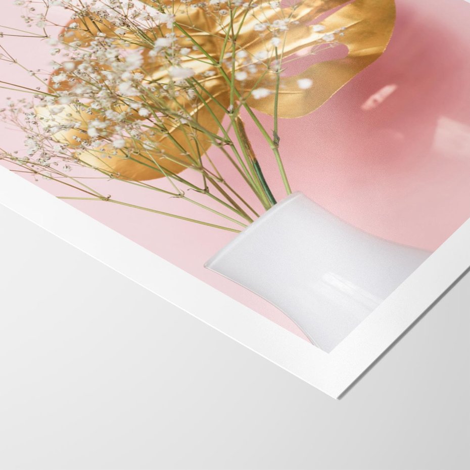 Plakat bez ramy 50x70 - Blask Natury - złote, liście