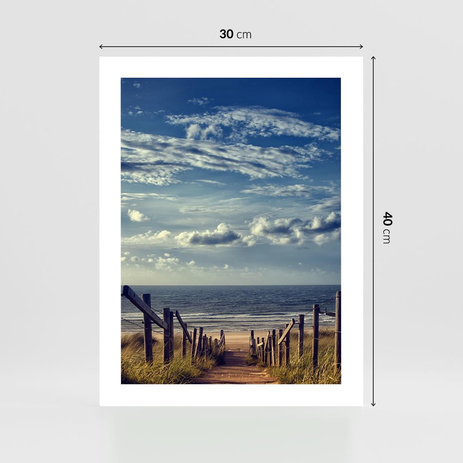 Plakat bez ramy 30x40 - Plaża i morze - plaża, morze