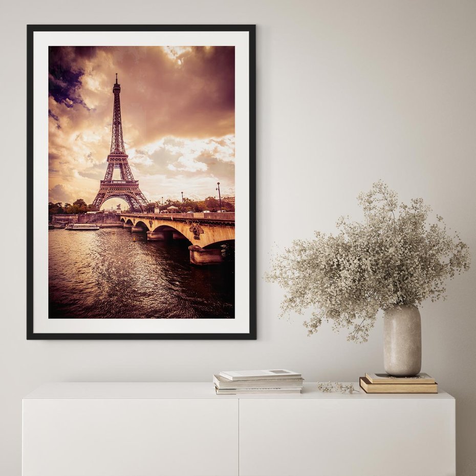 Plakat bez ramy 21x30 - Eiffla: ikona Paryża - Eiffla, Paryż