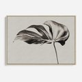 Obraz w ramie 120x80 - Szepczący Liść - szkic, czarno biały - rama drewno