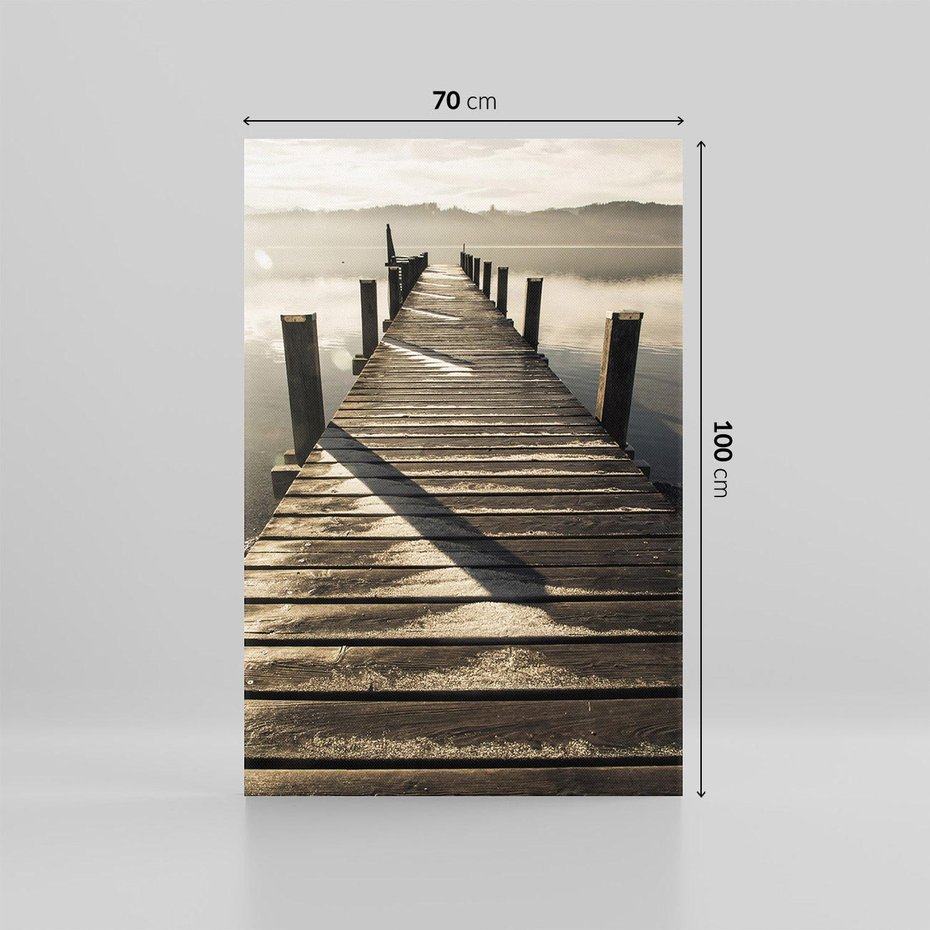 Obraz na płótnie 70x100 - Pomost nad jeziorem - pomost, jezioro