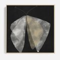 Obraz w ramie 80x80 - Obce Powidoki - abstrakcyjna ćma, mroczna atmosfera - rama drewno