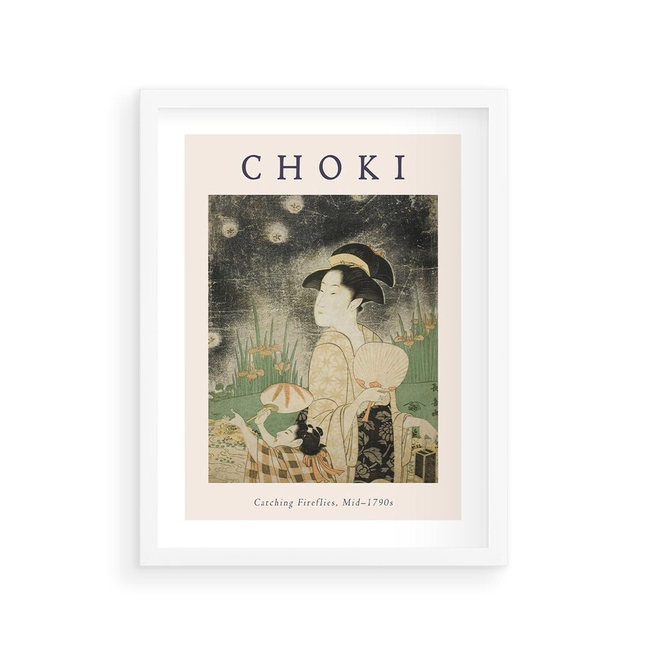 Plakat w ramie 30x40 - Sztuki Choki w Twoim Domu - reprodukcja, rycina - rama biała