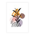 Plakat bez ramy 21x30 - Migocące Bezgraniczności - abstrakcyjna sztuka, liść monstery