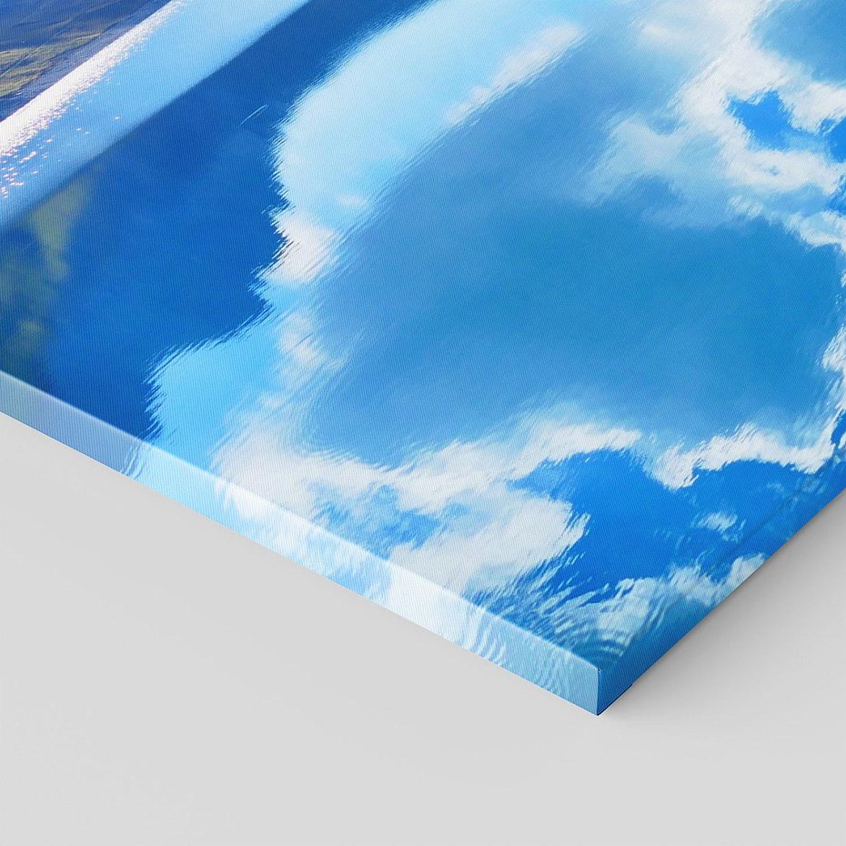 Obraz na płótnie 100x50 - Jezioro - Góry, chmury i niebo - jezioro, góry