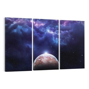 Obraz na płótnie 120x80 - Kosmos - Ziemia i Księżyc - kosmos, ziemia