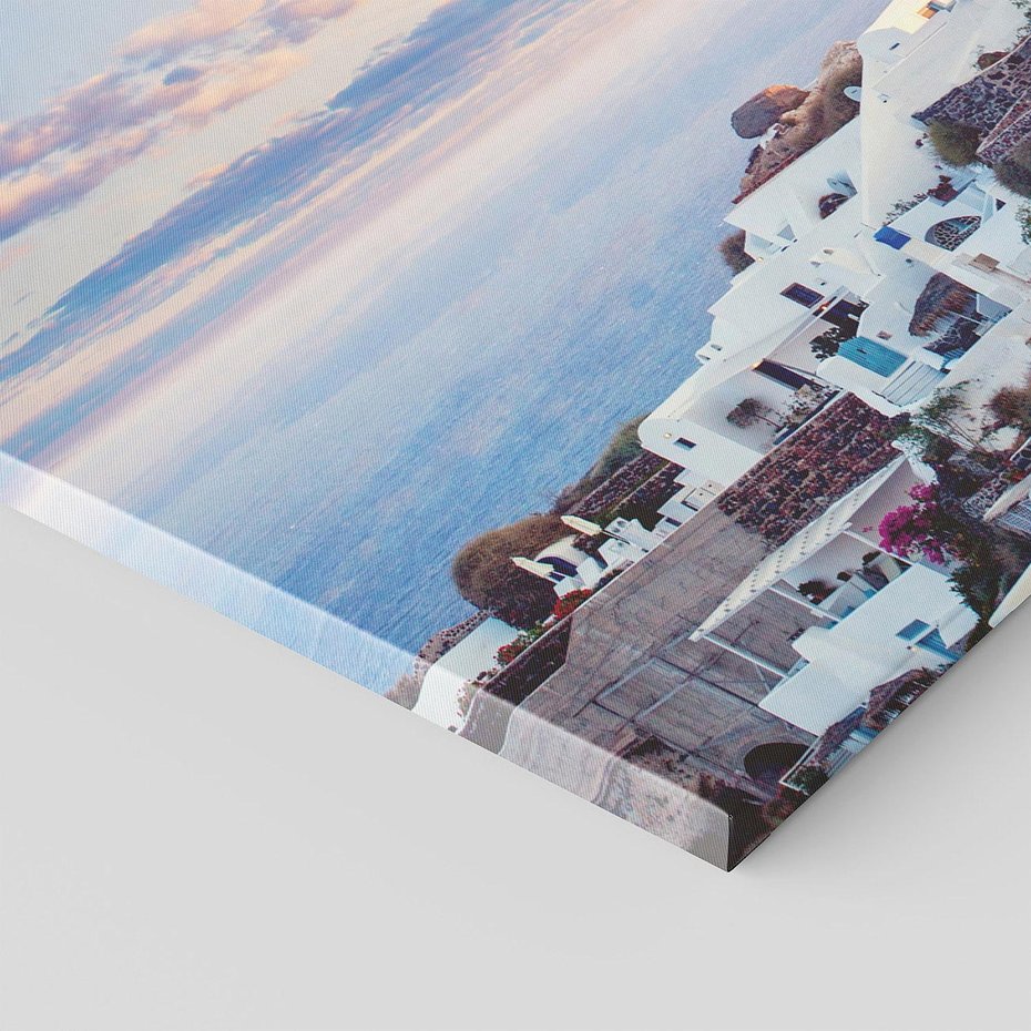 Obraz na płótnie 100x50 - Biel ponad Błękitem - Santorini, białe budynki