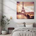 Obraz na płótnie 50x50 - Eiffla: ikona Paryża - Eiffla, Paryż