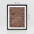 Plakat w ramie 40x50 - Mur cegieł: industrialny urok - cegły, mur - rama czarna