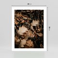 Plakat bez ramy 40x50 - Jesienna Melodia: Liście i Szyszki - suche liście, szyszki
