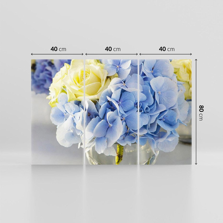 Obraz na płótnie 120x80 - Różany Bukiet - bukiet, kwiaty