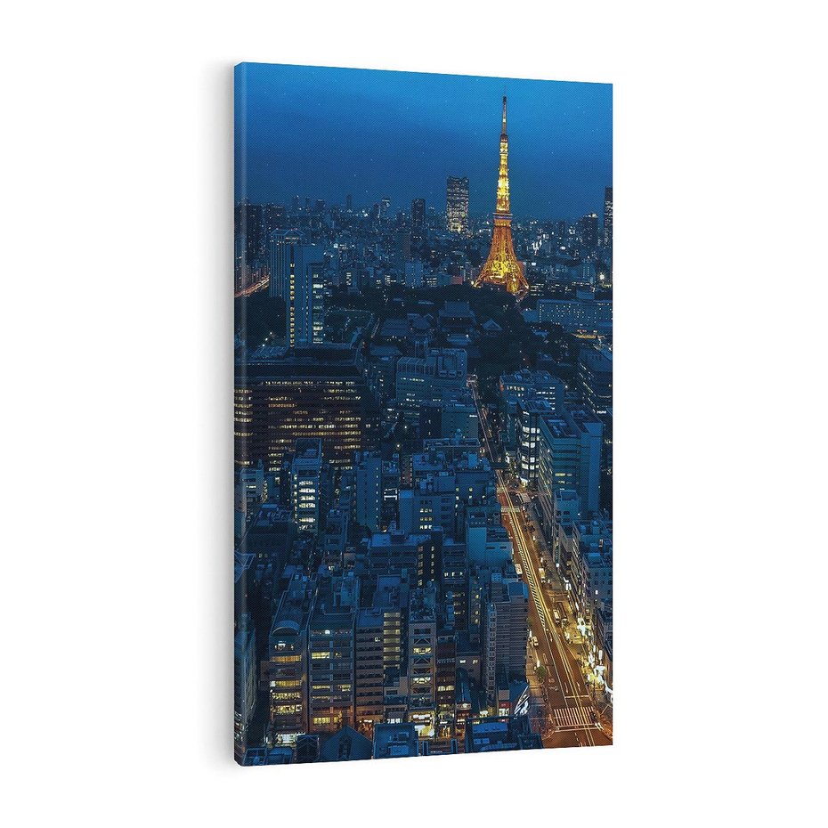 Obraz na płótnie 50x70 - Nocne impresje Paryża we Francji - Francja, Paryż