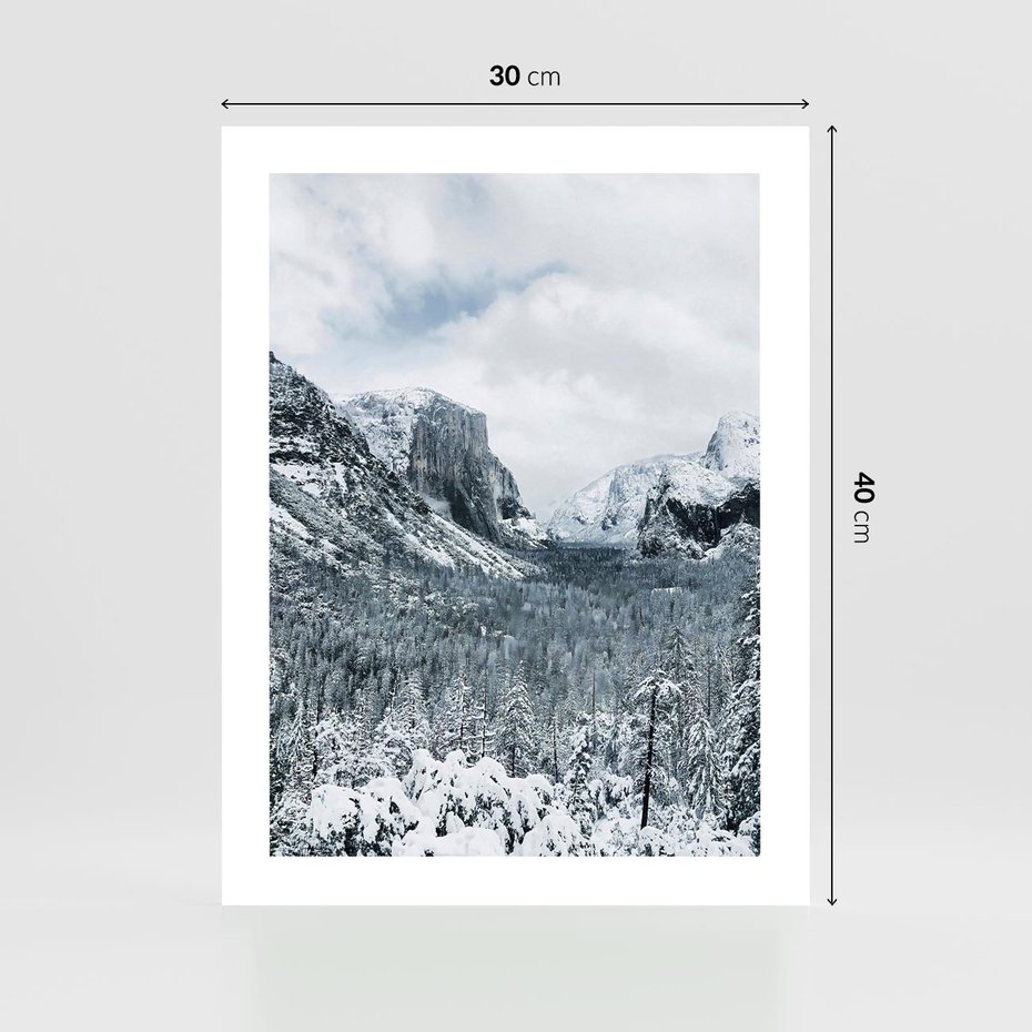 Plakat bez ramy 30x40 - Góry Śnieżnej Krainy - góry, szczyty