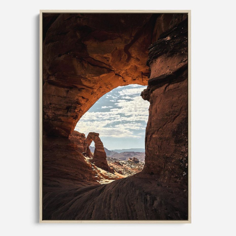 Obraz w ramie 70x100 - Magia pustynnego kanionu - pustynia, kanion - rama drewno