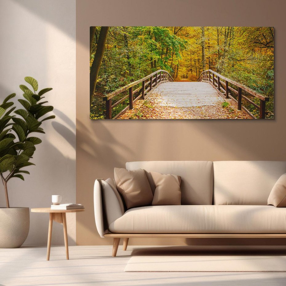 Obraz na płótnie 140x70 - Spacer Ścieżką w Las - ścieżka, spacer