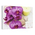 Obraz na płótnie 70x50 - Relaksujące spa w otoczeniu orchidei - spa, świece