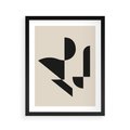 Plakat w ramie 40x50 - Rozkwitająca Abstrakcja - abstrakcyjne geometryczne kształty, minimalizm - rama czarna