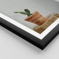 Plakat w ramie 30x40 - Kaktus w Doniczce - minimalizm, kaktur w doniczce - rama czarna
