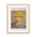 Plakat w ramie 50x70 - Autoportret van Gogha - van gogh, autoportret - rama drewno