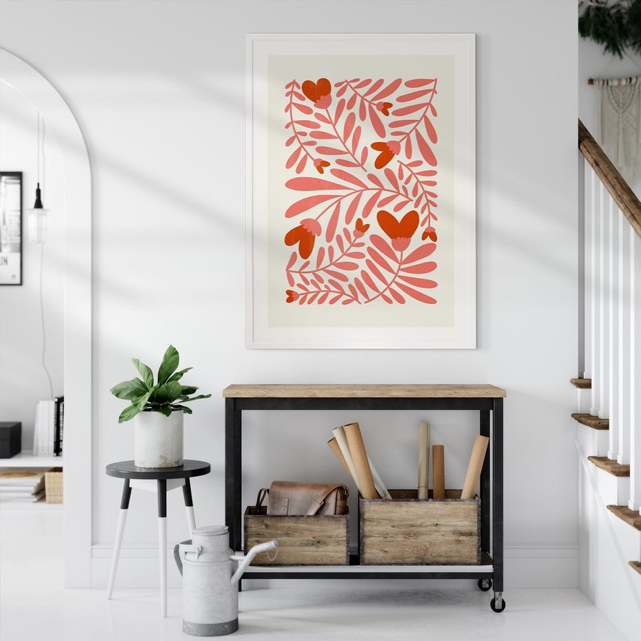 Plakat bez ramy 21x30 - Taniec komplementarnych barw - kwiaty, pastelowe kolory