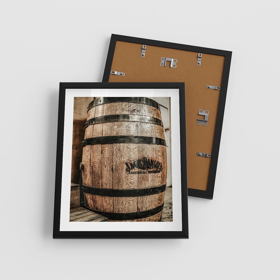 Plakat w ramie 40x50 - Rustykalna Whisky - beczka whiskey, jack daniel's - rama czarna