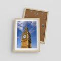 Plakat w ramie 30x40 - Czasowy Symbol - zegar, Big Ben - rama drewno