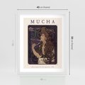 Plakat w ramie 40x50 - Reprodukcja A.Mucha - Mucha, plakat z reprodukcją - rama biała