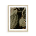 Plakat w ramie 30x40 - Urok Egzotyki - kaktusy, boho - rama drewno