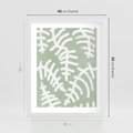 Plakat w ramie 40x50 - Oaza Zieleni - zielona abstrakcja, zgaszona zieleń - rama biała