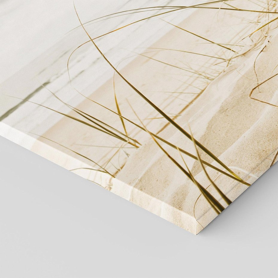 Obraz na płótnie 150x50 - Oaza nad morzem: plaża i roślinność - plaża, morze