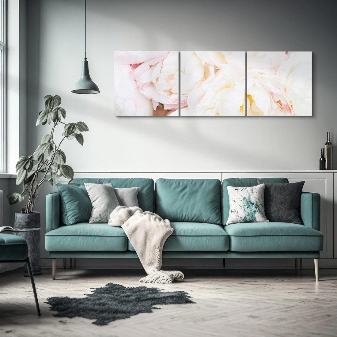 Obraz na płótnie 120x40 - natura w pełnym rozkwicie - kwiaty