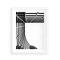 Plakat w ramie 40x50 - Minimalizm Wysokości - architektura, czarno białe zdjęcie - rama biała